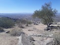 Desert with the city of Arizona in the background