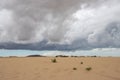 Desert and a cloudy sky, Corralejo, Spain