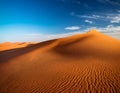 Desert concept, sand dune and blue sky Royalty Free Stock Photo