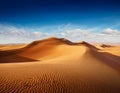 Desert concept, sand dune and blue sky Royalty Free Stock Photo