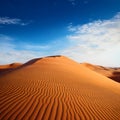 Desert concept, sand dune and blue sky Royalty Free Stock Photo
