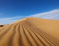Desert concept, sand dune and blue sky Royalty Free Stock Photo