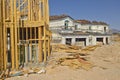 Desert construction of new homes in Clark County, Las Vegas, NV