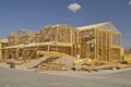 Desert construction of new homes in Clark County, Las Vegas, NV