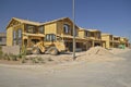 Desert construction of new homes in Clark County, Las Vegas, NV