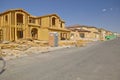 Desert construction of new homes in Clark County, Las Vegas, NV Royalty Free Stock Photo