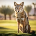 Ai Generated illustration Wildlife Concept of Desert Coyote