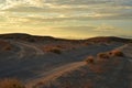 Desert dawn on dirt roads Royalty Free Stock Photo