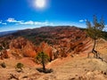 Travel in west america, desert and red rocks views with blue sky Royalty Free Stock Photo