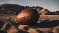 in the desert _The dinosaur egg was a phony. It pretended to be real and cool and badass, Royalty Free Stock Photo