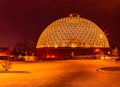 Desert Dome Henry Doorly Zoo Omaha at night Royalty Free Stock Photo