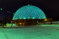 Desert Dome Henry Doorly Zoo Omaha at night Royalty Free Stock Photo