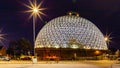 Desert Dome Henry Doorly Zoo Omaha at night Royalty Free Stock Photo