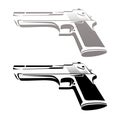 Desert Eagle on white background