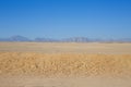 Desert in Egypt with view of sandy mountains