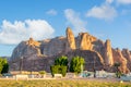 Desert erosion formations at winter park, Al Ula, Madain Salih Royalty Free Stock Photo