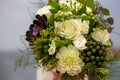 Desert flowers in a wedding bouquet