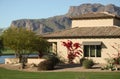 Desert golf course home Royalty Free Stock Photo