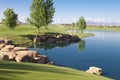 Desert Golf Course Lake Royalty Free Stock Photo