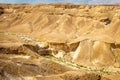 Desert green canyon valley landscape view, Israel nature Royalty Free Stock Photo