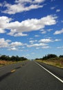 Desert highway with horizon Royalty Free Stock Photo