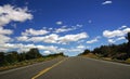 Desert highway with horizon Royalty Free Stock Photo