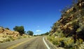 Desert highway with horizon Royalty Free Stock Photo