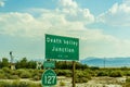 Desert highway to Death Valley National Park Death Valley Junction Royalty Free Stock Photo