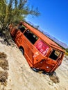 Desert hot abandoned rusty metal wasteland