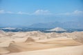 Desert in Huacachina, Peru. Mountain in background