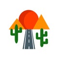 Desert icon vector isolated on white background, Desert sign , nature symbols
