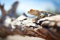 desert iguana on a joshua tree limb Royalty Free Stock Photo
