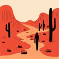 Desert Illustration: A Fauvism Art Style By Jean Jullien