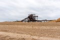 Industrial landscape with sand and gravel separator