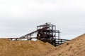 Industrial landscape with sand and gravel separator