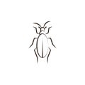 desert insect, beetle icon. Element of desert icon for mobile concept and web apps. Hand draw desert insect, beetle icon can be us