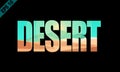 Desert, isolated word