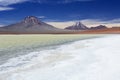 Desert lake Laguna Lejia, Altiplano, Chile