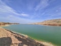 A desert lake landscape in a faraway turkish province Royalty Free Stock Photo