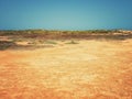 Desert land with sand and stones (2) Royalty Free Stock Photo