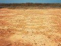 Desert land with sand and stones Royalty Free Stock Photo