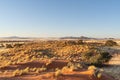 Desert landscape with trees red sand dunes and grass in NamibRand Nature Reserve, Namib, Namibia Royalty Free Stock Photo