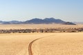 Desert landscape with amountains and red sand dunes in NamibRand Nature Reserve, Namib, Namibia Royalty Free Stock Photo