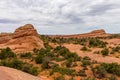 Desert landscape in Arches National Park Royalty Free Stock Photo