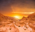 Desert landscape background global warming concept Royalty Free Stock Photo