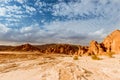 Desert landscape background global warming concept Royalty Free Stock Photo