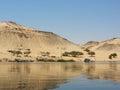 Desert - landscape during a cruise on the nile