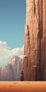 3d Desert Landscape: Sculpted, Atmospheric Background With Strong Contrast