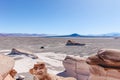 desert landscape featuring large white rock formations at Campo de Piedra Pomez