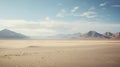 Ethereal Desert With Mountains: A Captivating Coastal Scenery